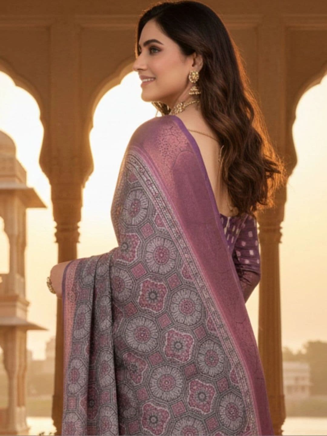 Mitera Zari Silk Blend Designer Saree thumbnail 2