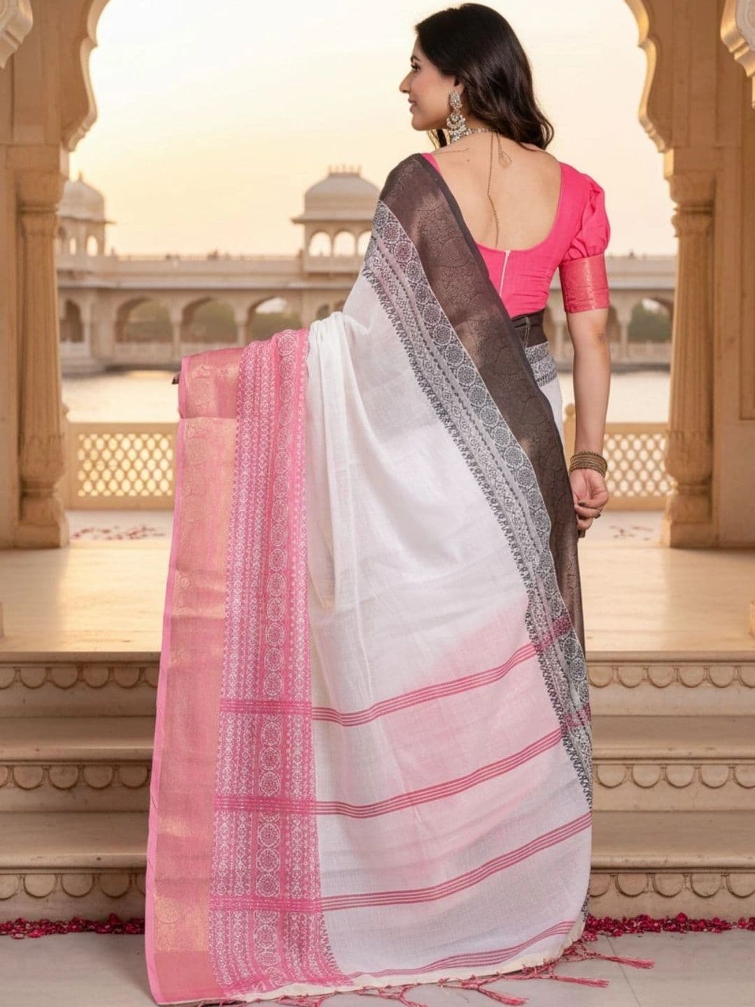Mitera Silk Blend Designer Saree thumbnail 4