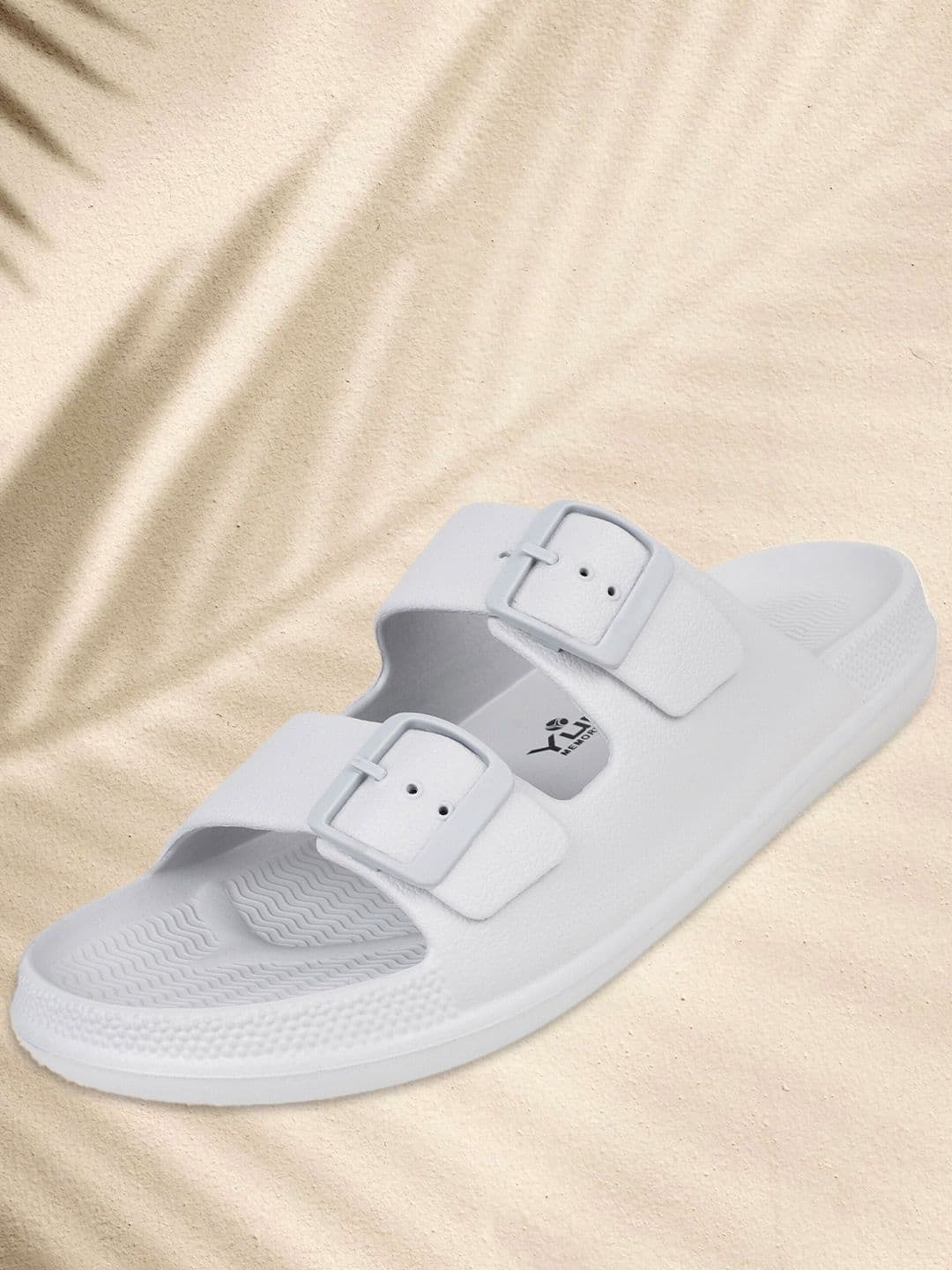 TRV Men Buckle Detailed Slip On Flip Flops thumbnail 5