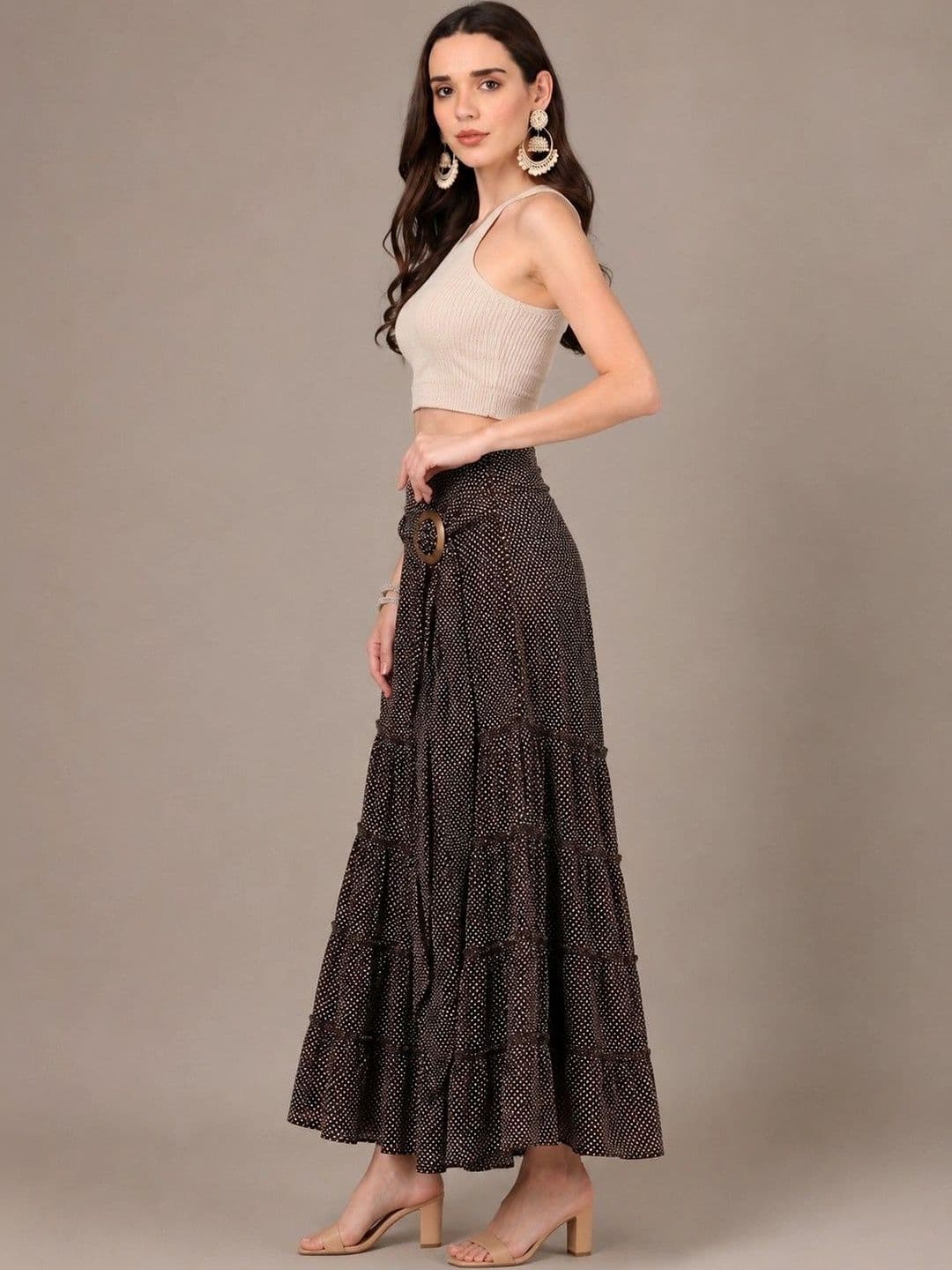 CHIC ELAN Women Crepe Midi Skirts thumbnail 4
