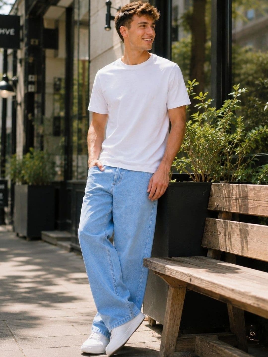 DENIM HAWK Men Classic Straight Fit Mid-Rise Stretchable Jeans - view 1