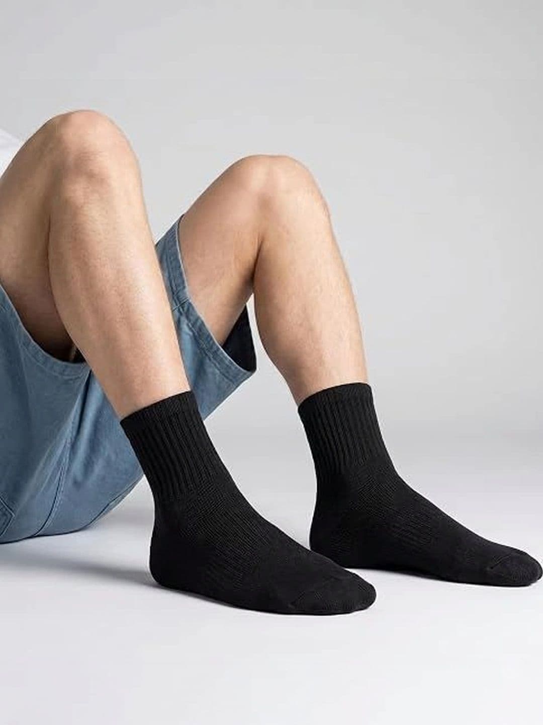 GYMOX Men Pack of 3 Cotton Blend Assorted Above Ankle Socks thumbnail 5
