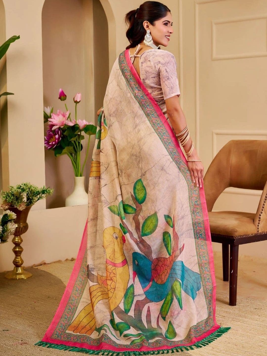 Mitera Tissue Designer Saree thumbnail 4