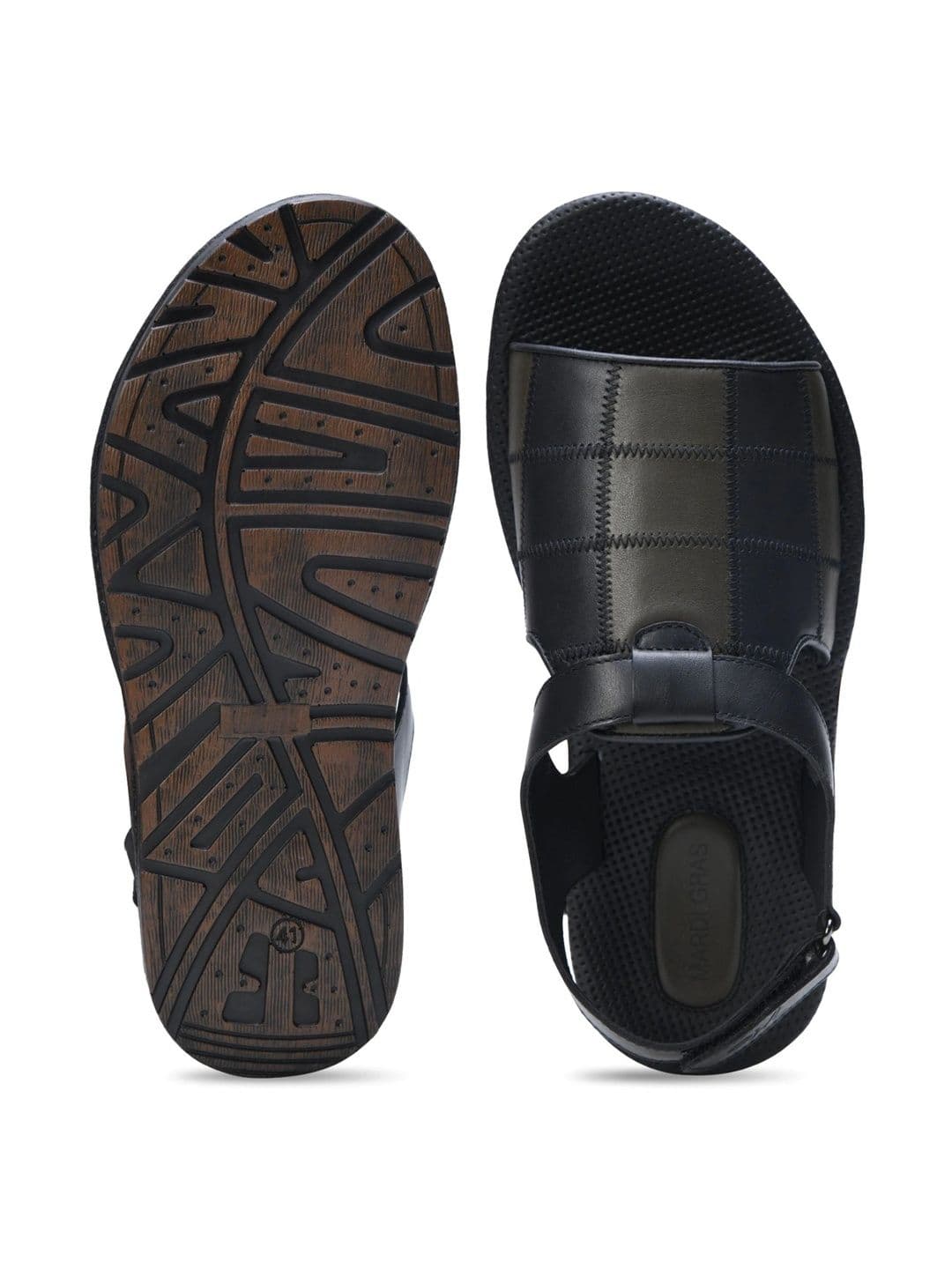 Mardi Gras Men Leather Comfort Sandals thumbnail 4