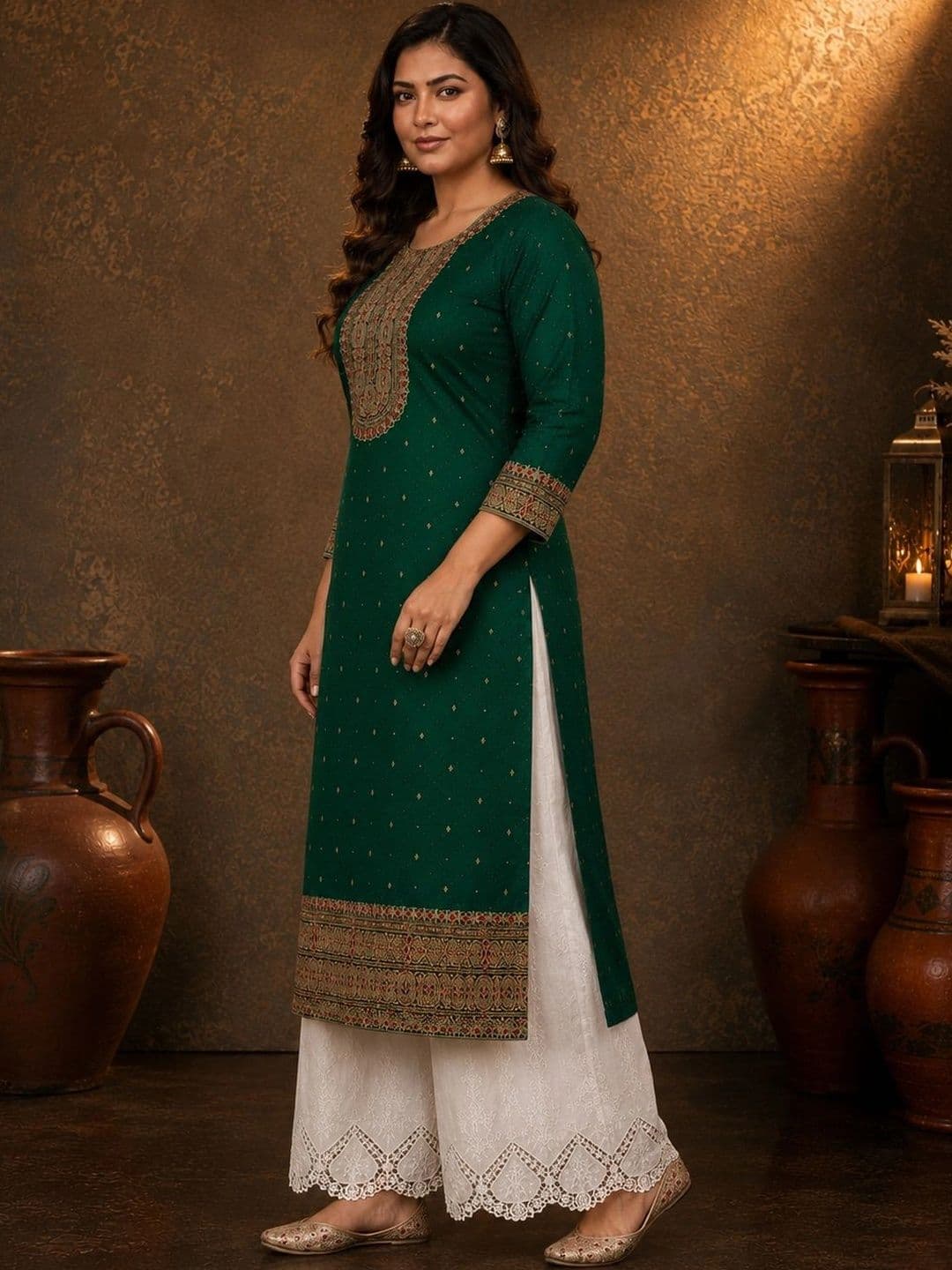 FULL BLOOM Women Embroidered Thread Work Kurta thumbnail 6