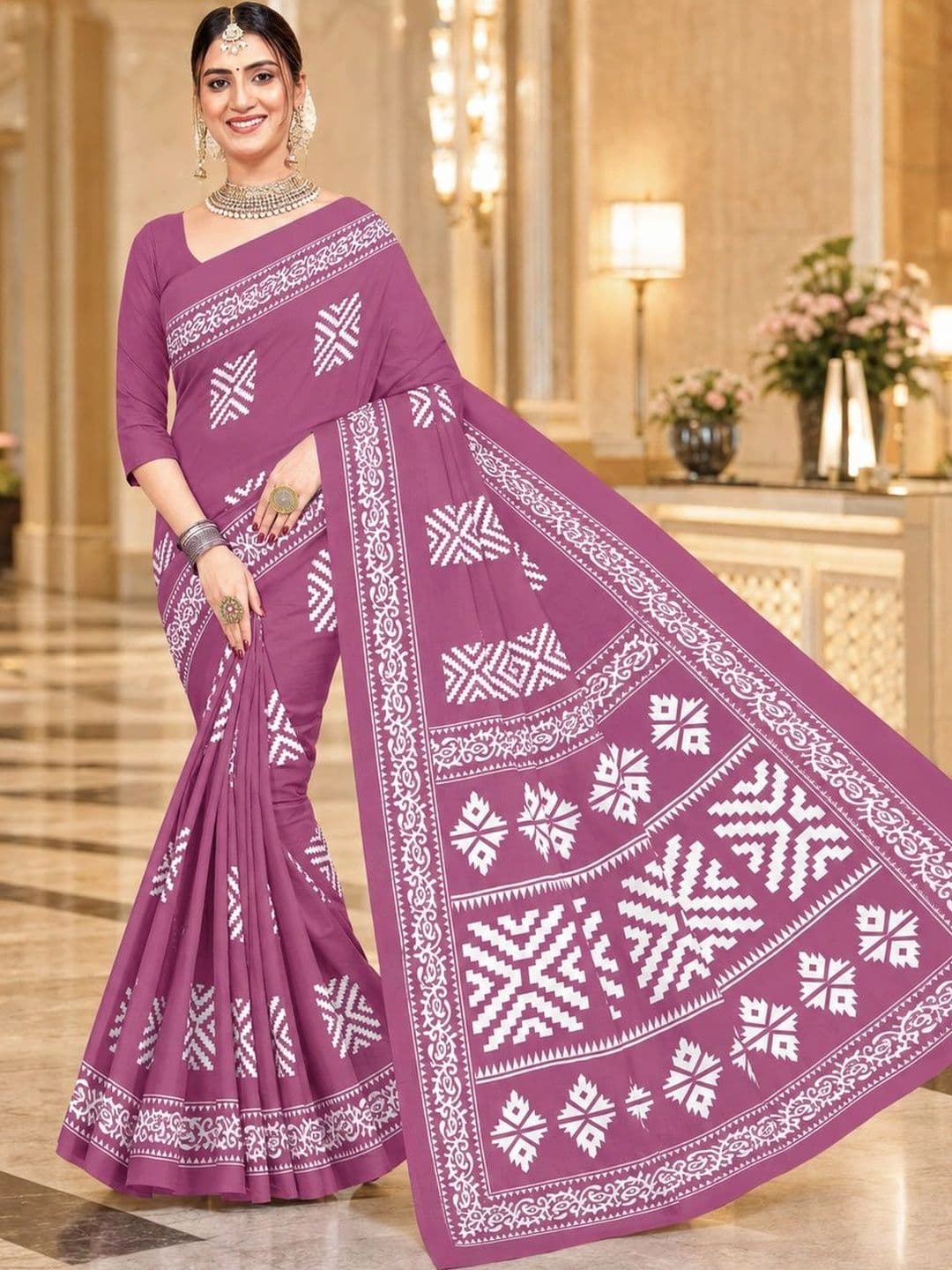 Karishma Pure Cotton Bandhani Saree - view 1