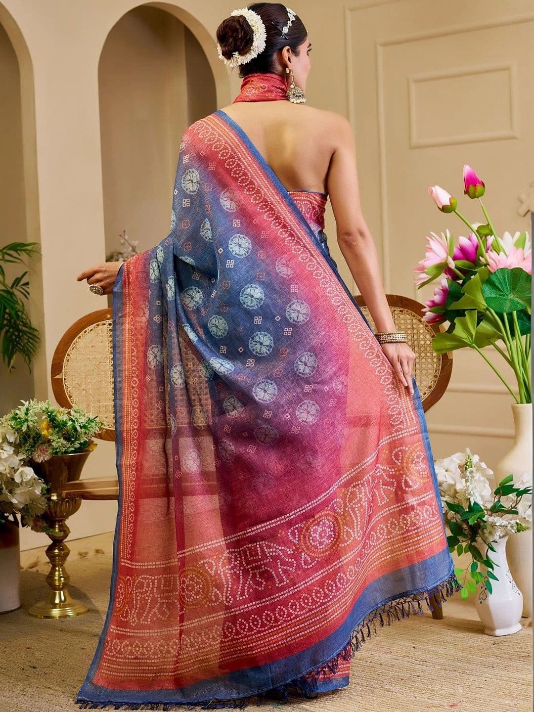 Mitera Tissue Designer Saree thumbnail 2