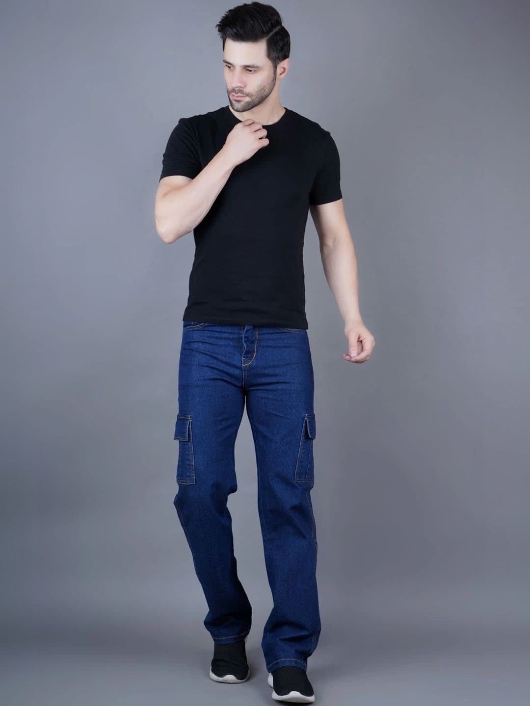 R.Code by The Roadster Life Co. Men Classic Regular Fit Mid-Rise Stretchable Jeans thumbnail 4