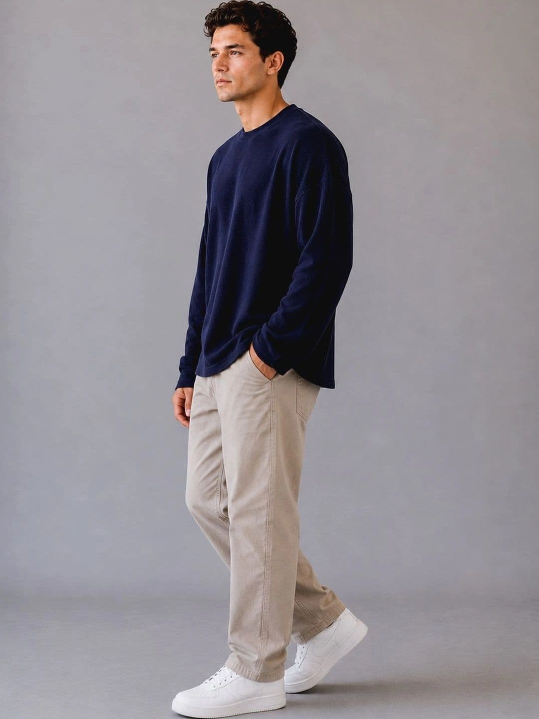 BRAHMOR Men Drop-Shoulder Sleeves Boxy T-shirt thumbnail 5