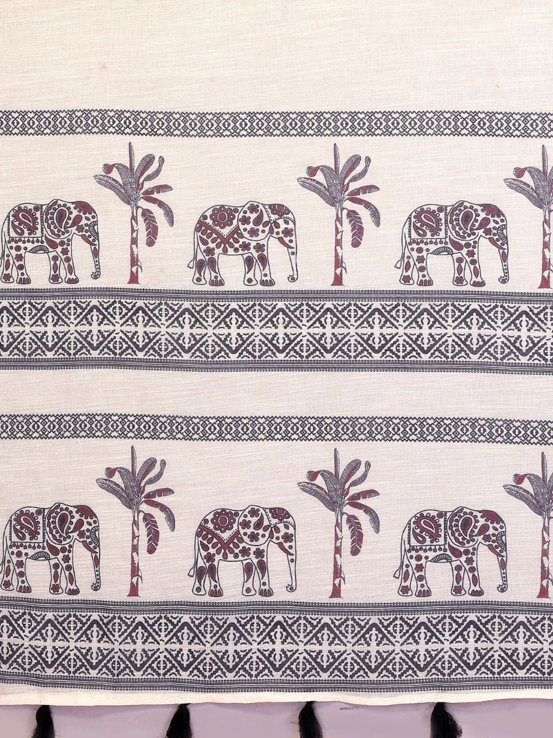Mitera Warli Linen Blend Designer Saree thumbnail 7