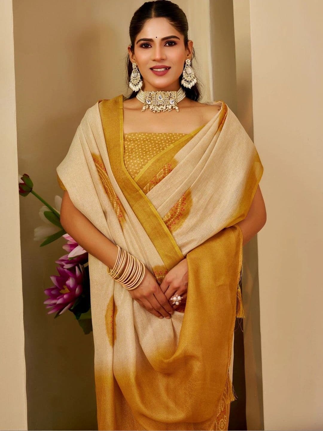 Mitera Tissue Designer Saree thumbnail 6