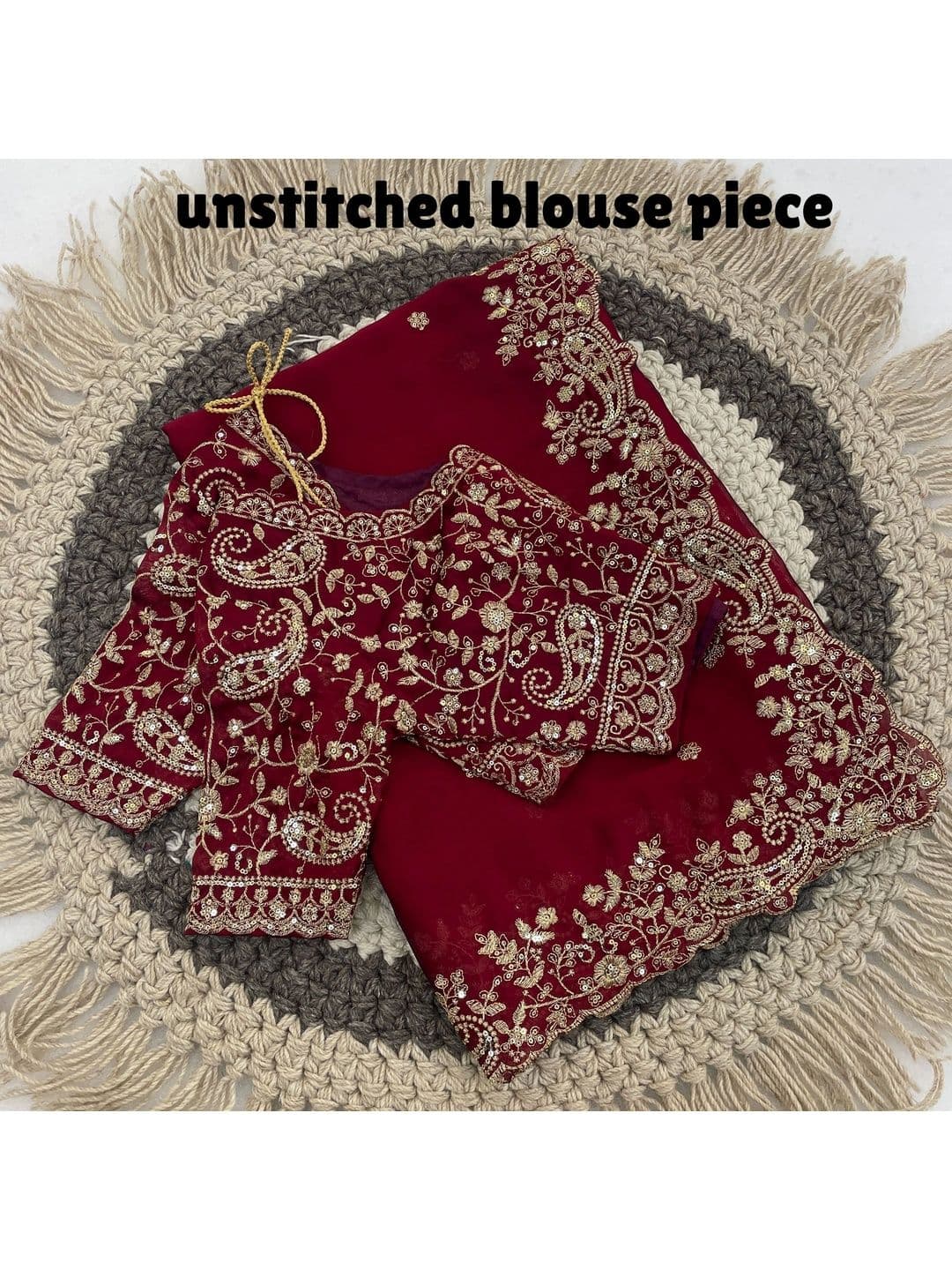 Saanvi Paisley Embroidered Silk Blend Saree thumbnail 4