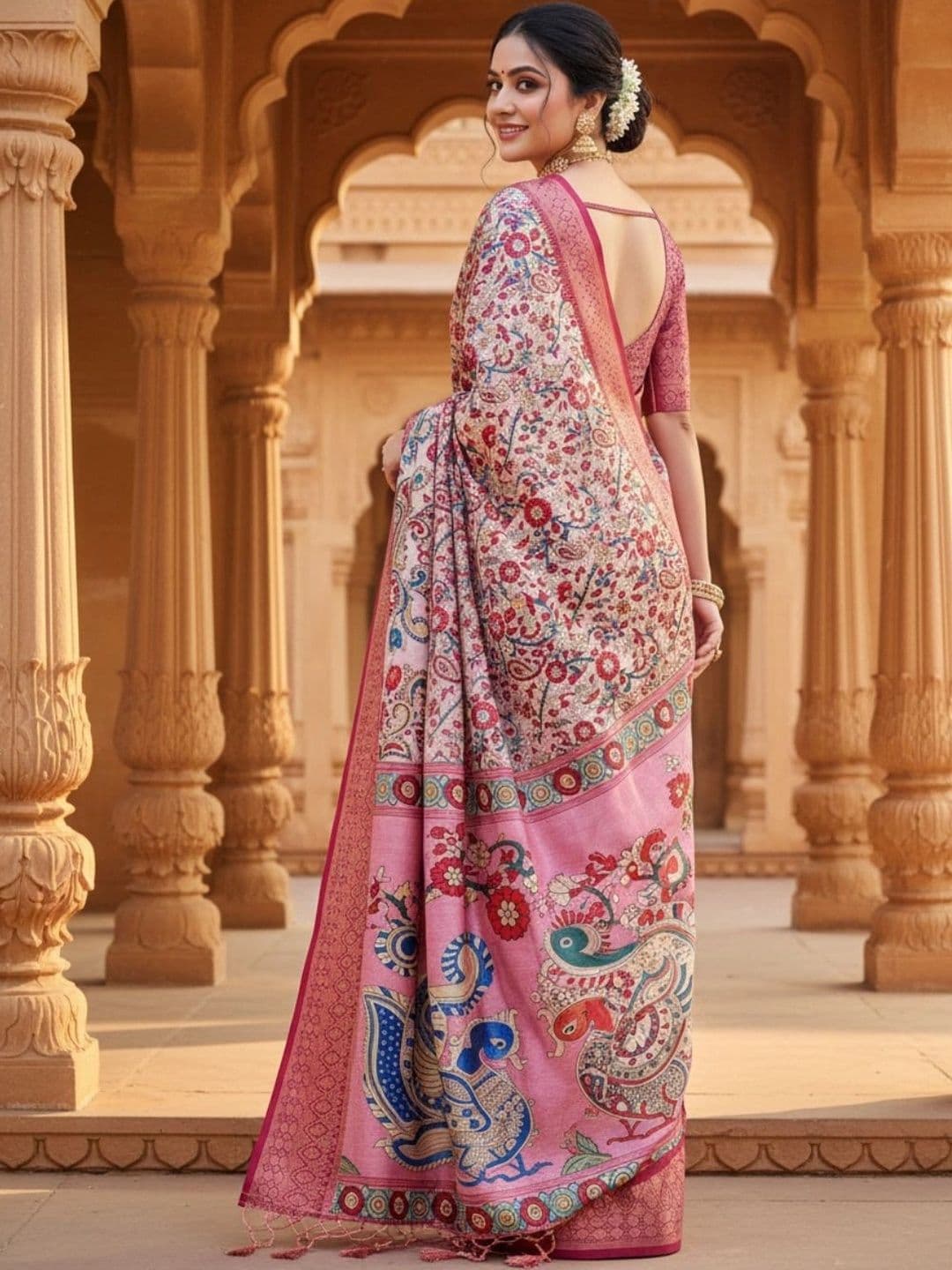 Mitera Paisley Silk Blend Designer Saree thumbnail 3