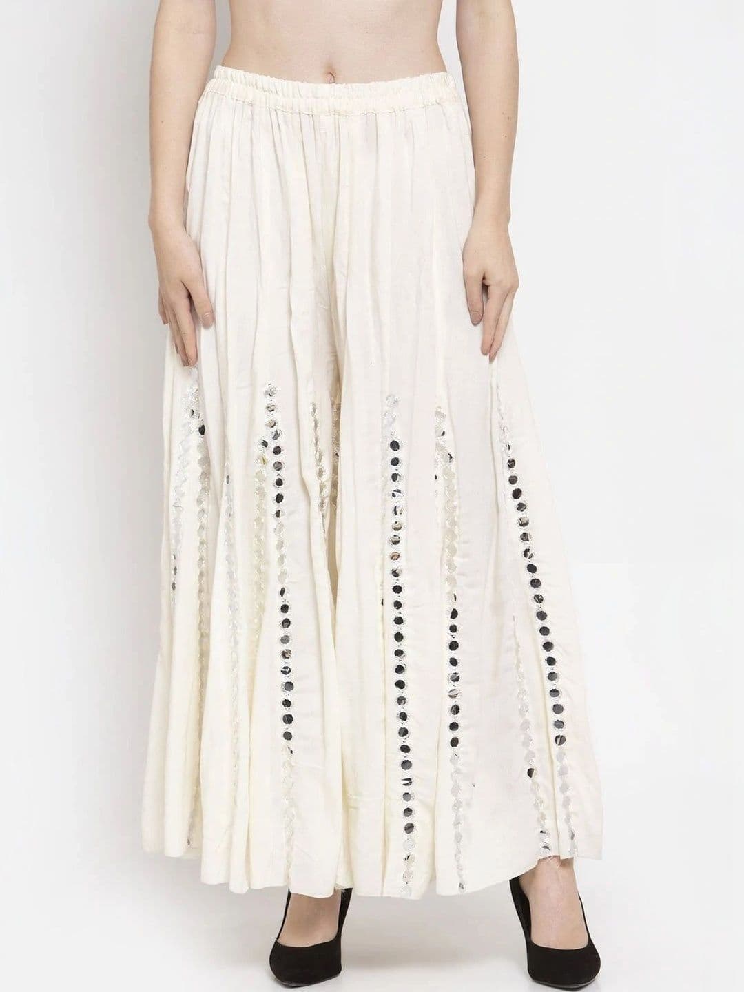 Meyara Women Embellished Knitted Ethnic Palazzos - view 1