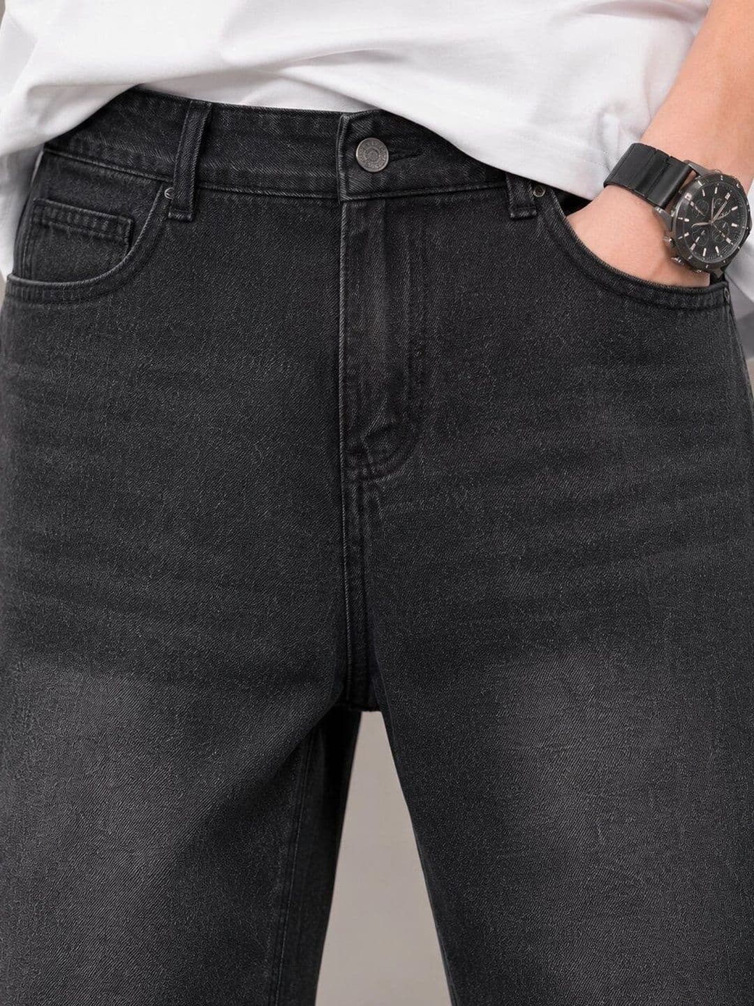 HIGH DENIM Men Straight Fit Mid-Rise Stretchable Jeans thumbnail 3