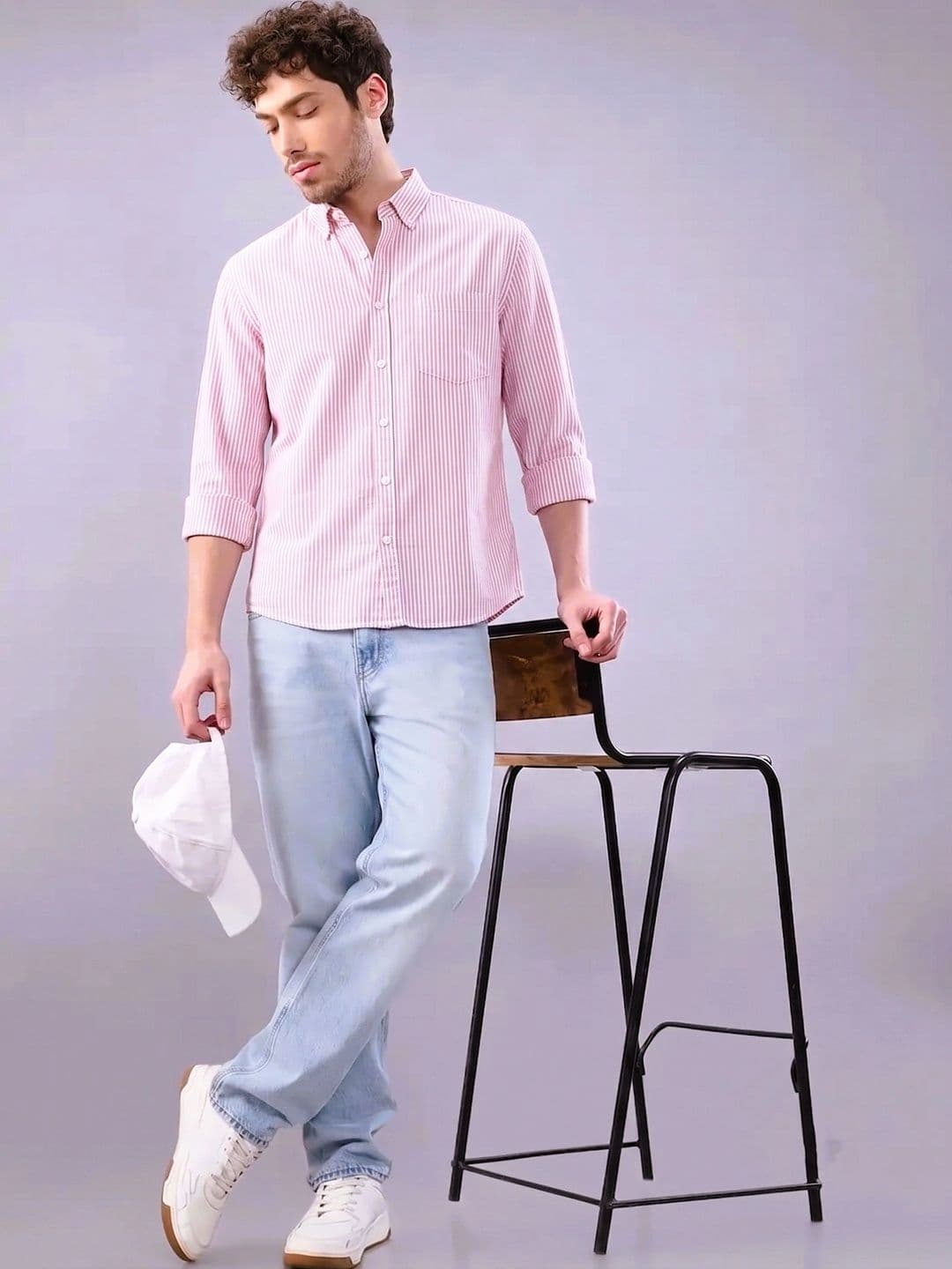 R.Code by The Roadster Life Co. Men Standard Striped Casual Shirt thumbnail 5