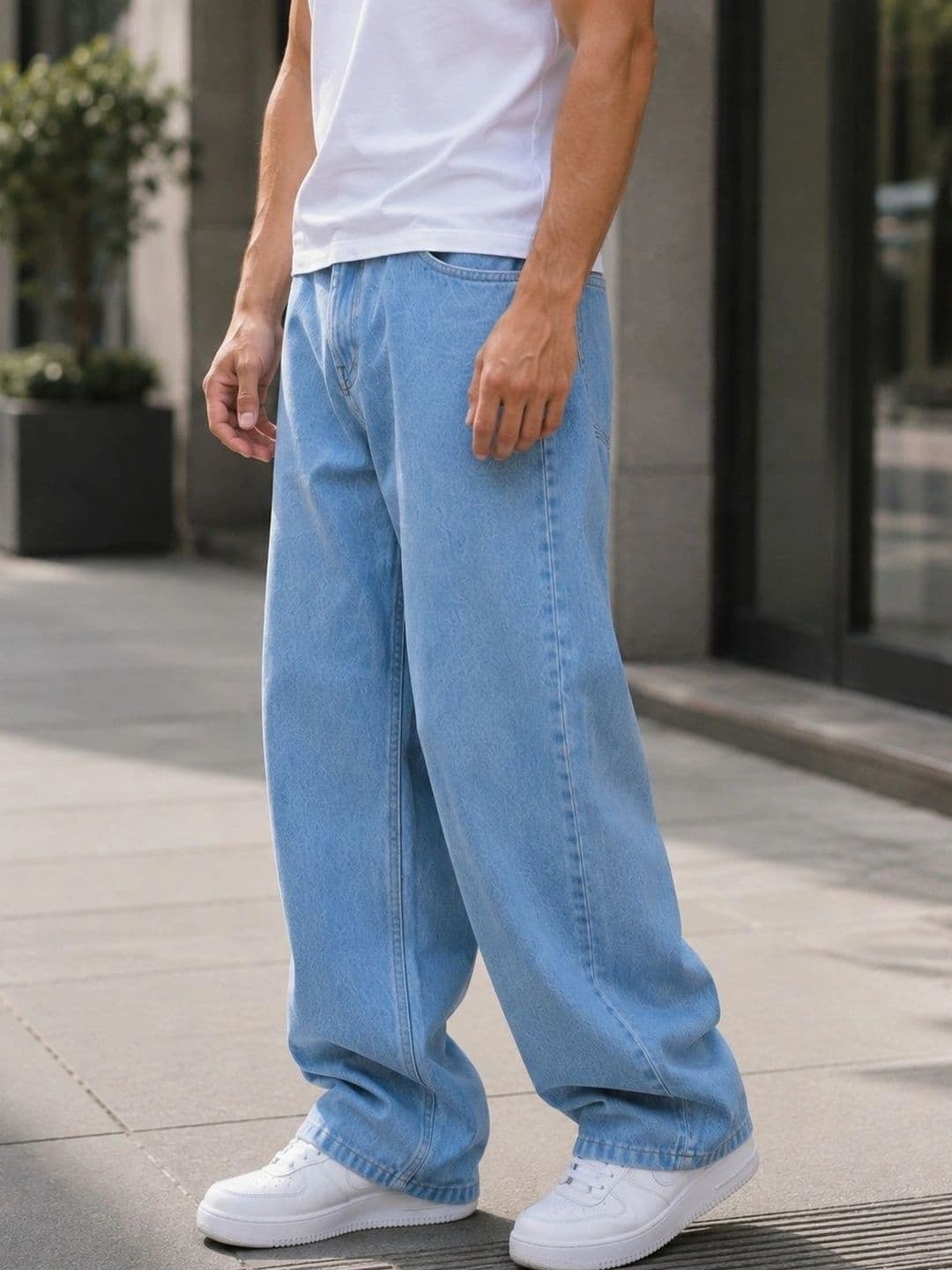 DENIM HAWK Men Classic Straight Fit Mid-Rise Stretchable Jeans thumbnail 4