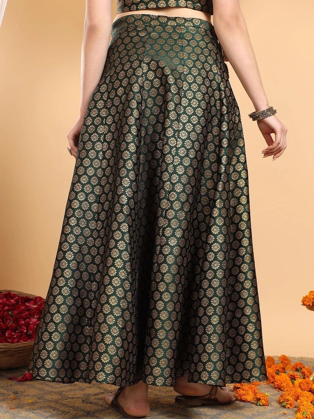 Frolic Rolic Women Floral Maxi Flared Skirt thumbnail 6
