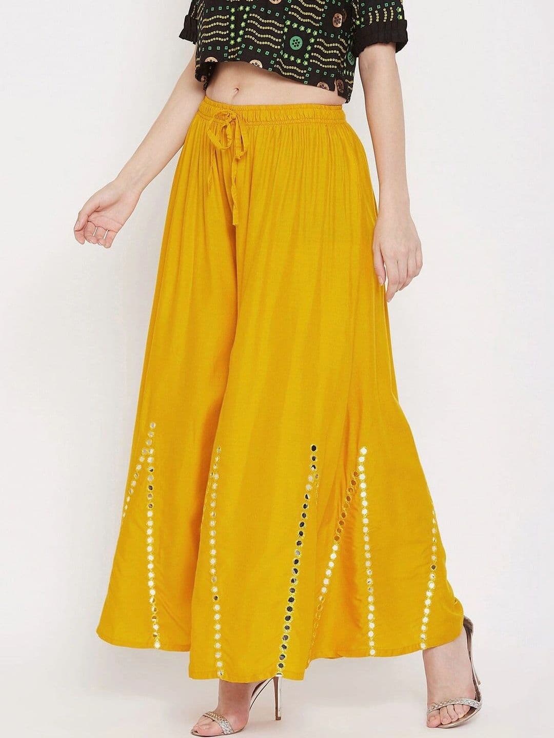 Meyara Women Embellished Knitted Ethnic Palazzos thumbnail 2