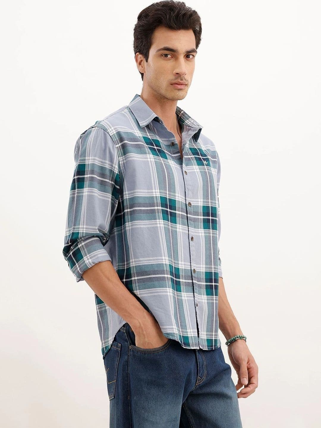 WROGN Men Comfort Tartan Checks Checked Casual Shirt thumbnail 4