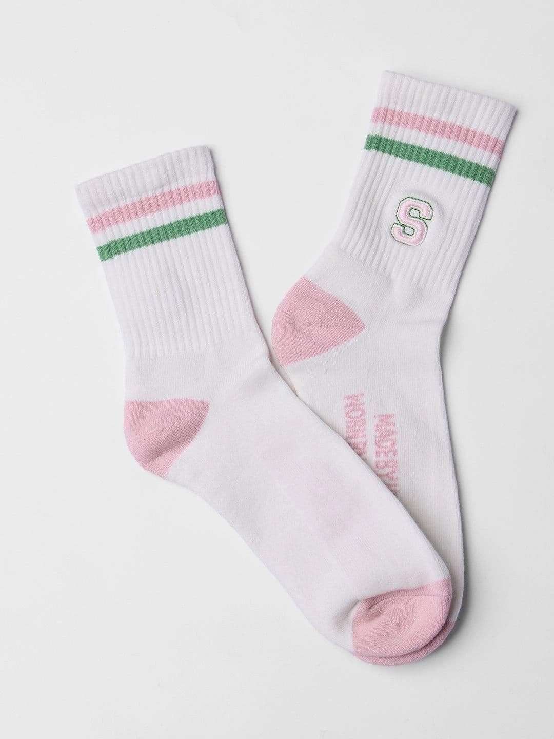 The Souled Store Unisex Cotton Blend Patterned Above Ankle Socks - view 1