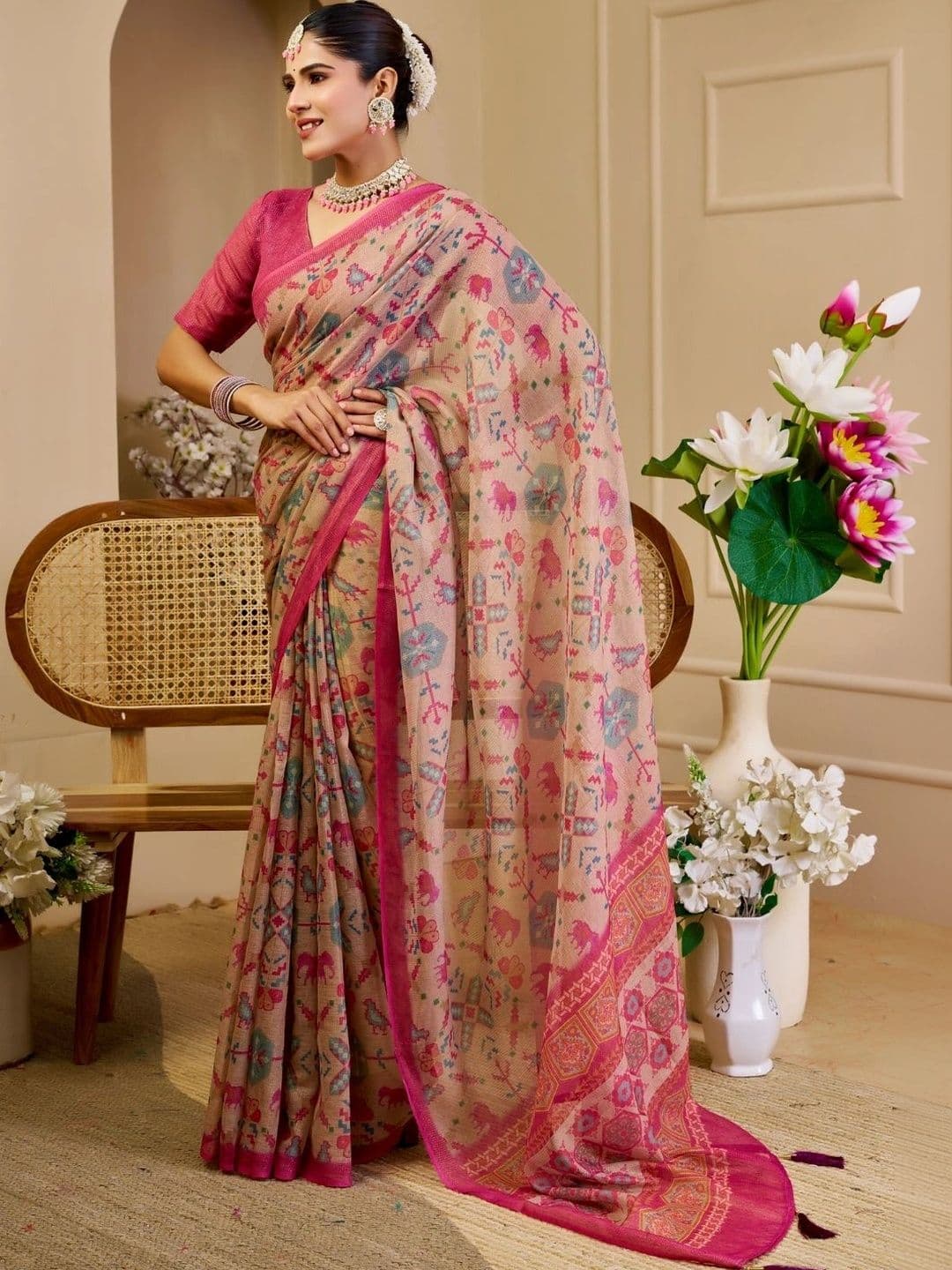 Mitera Tissue Designer Saree thumbnail 5
