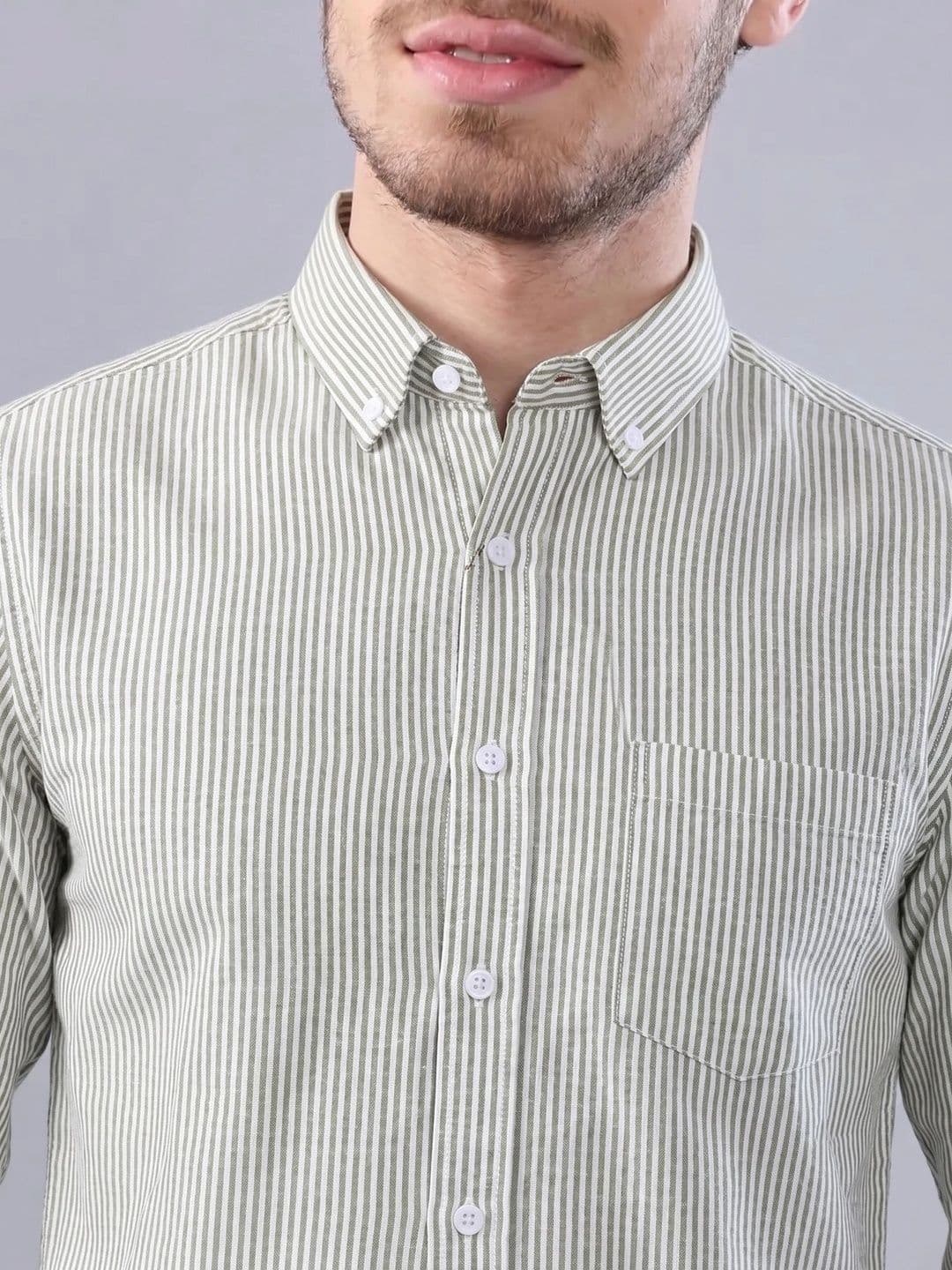 R.Code by The Roadster Life Co. Men Standard Striped Casual Shirt thumbnail 7