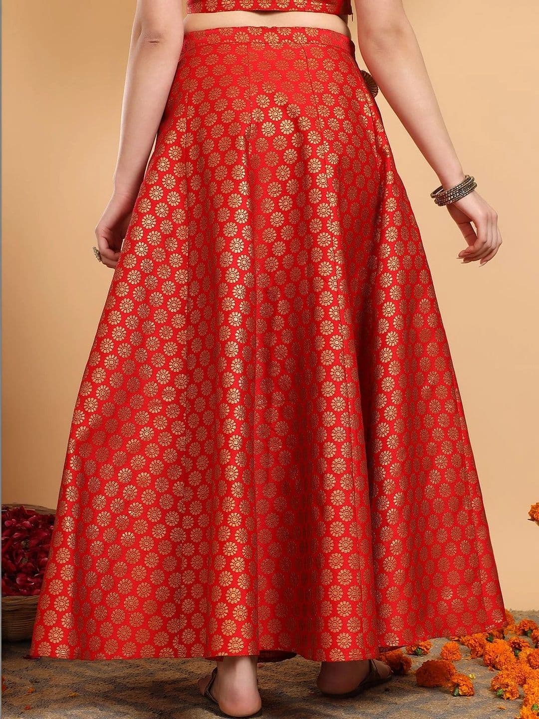 Frolic Rolic Women Floral Maxi Flared Skirt thumbnail 5