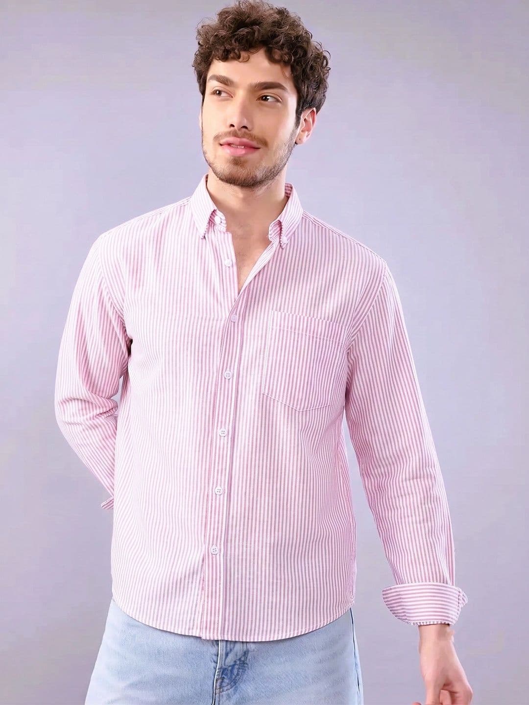 R.Code by The Roadster Life Co. Men Standard Striped Casual Shirt thumbnail 4