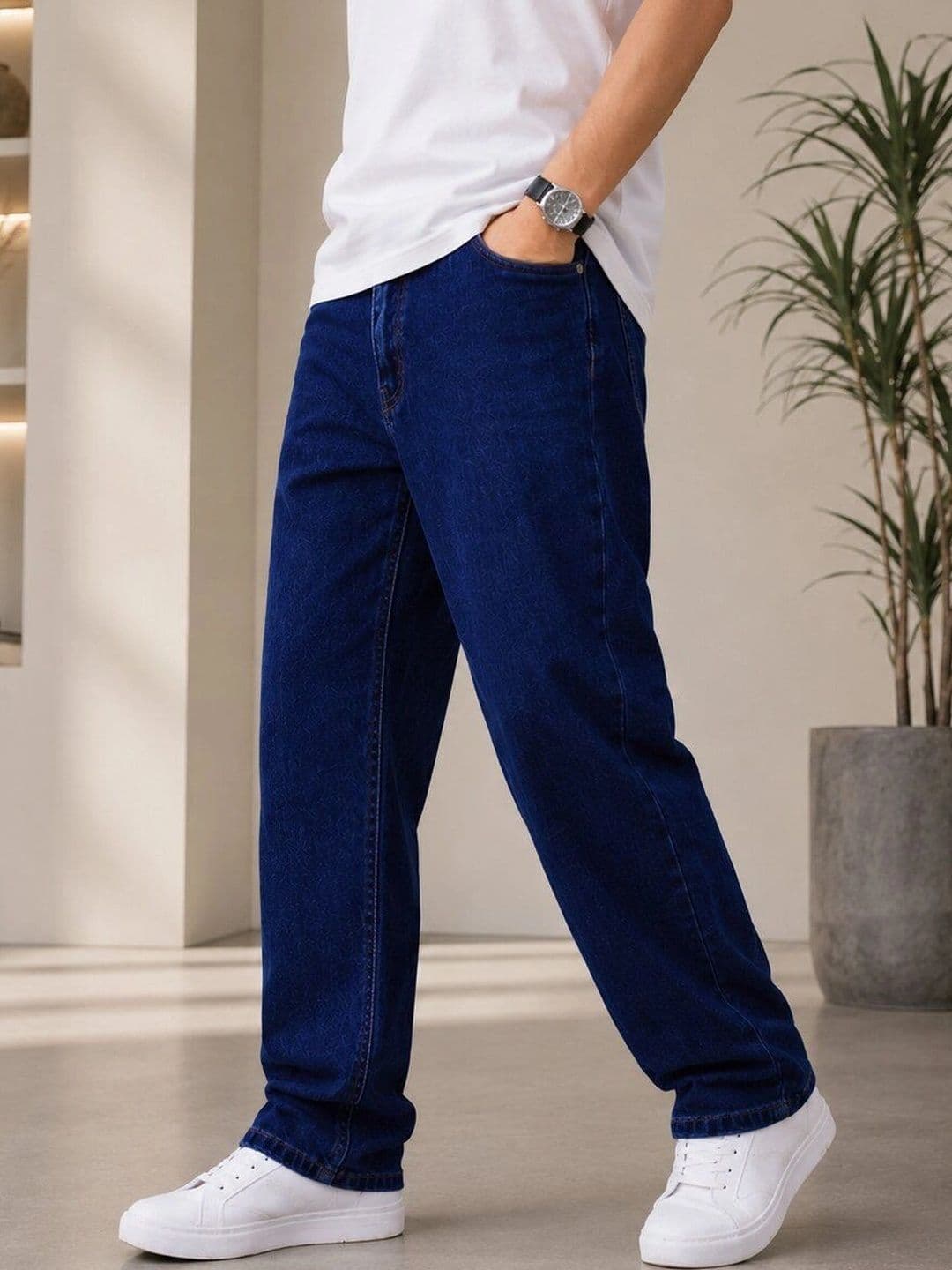 HIGH DENIM Men Straight Fit Mid-Rise Stretchable Jeans thumbnail 2
