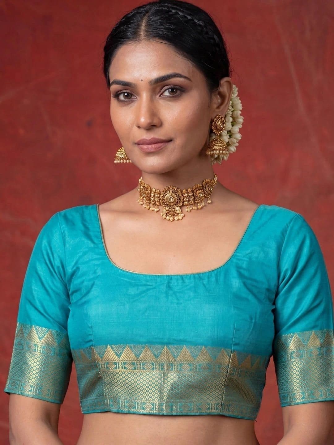 SAMANTHA Women Woven Design Zari Silk Blend Banarasi Saree thumbnail 7
