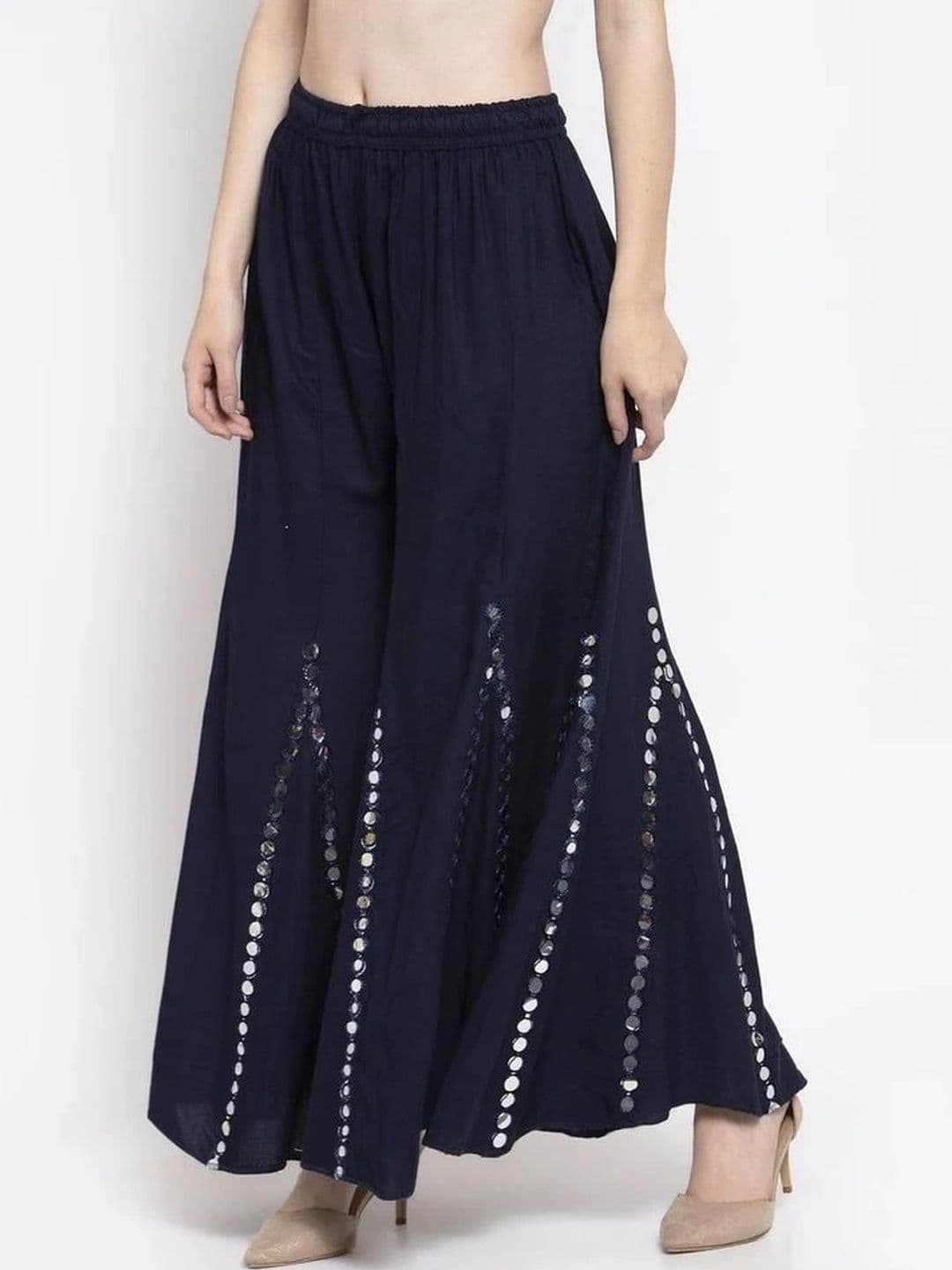 Meyara Women Embellished Knitted Ethnic Palazzos thumbnail 6