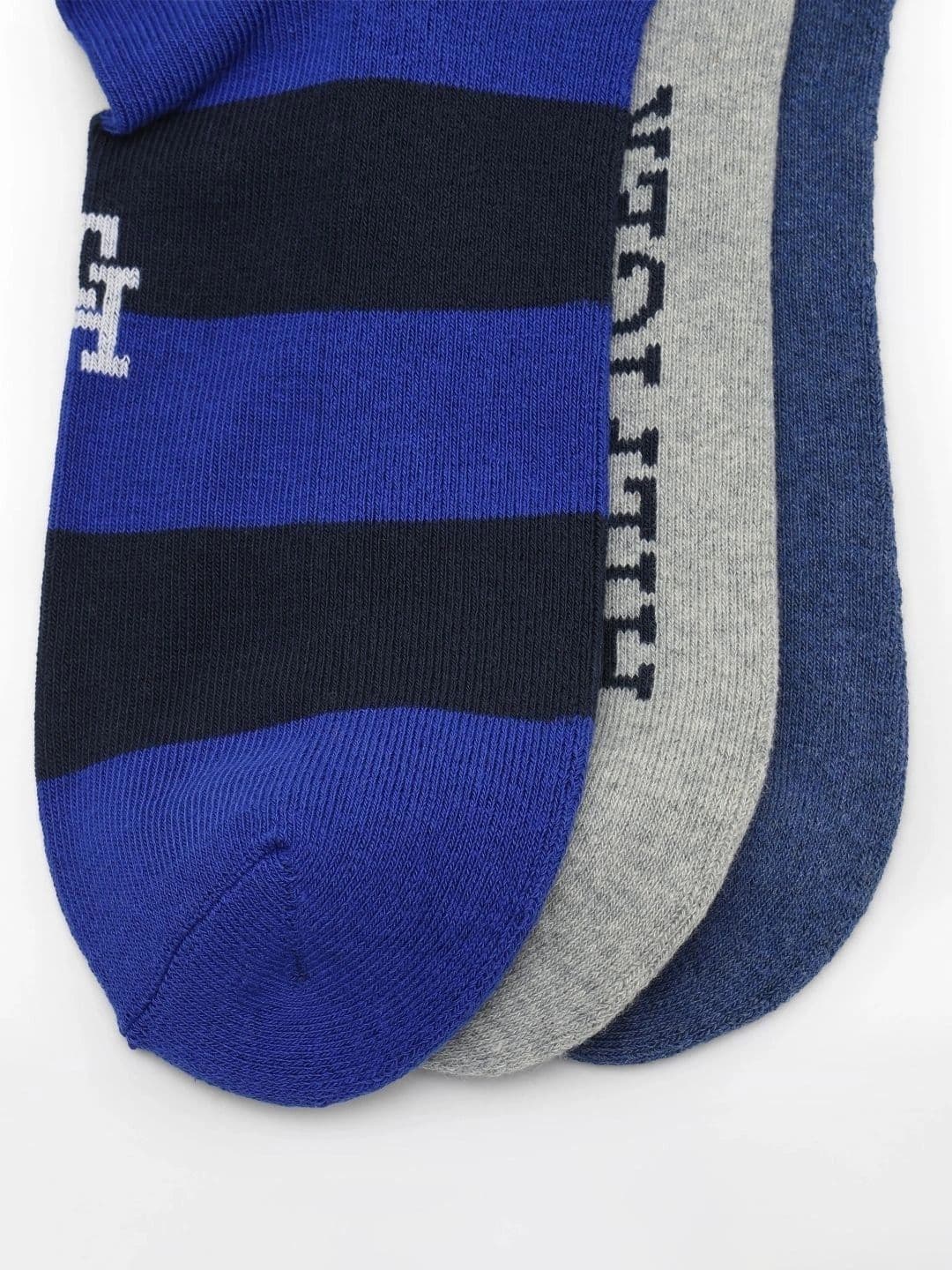 Tommy Hilfiger Men Pack of 3 Cotton Striped Ankle Length Socks thumbnail 3