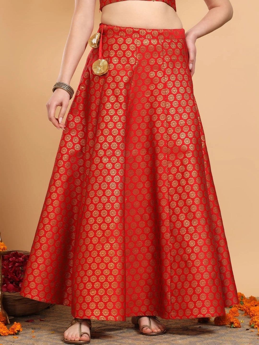 Frolic Rolic Women Floral Maxi Flared Skirt - view 1