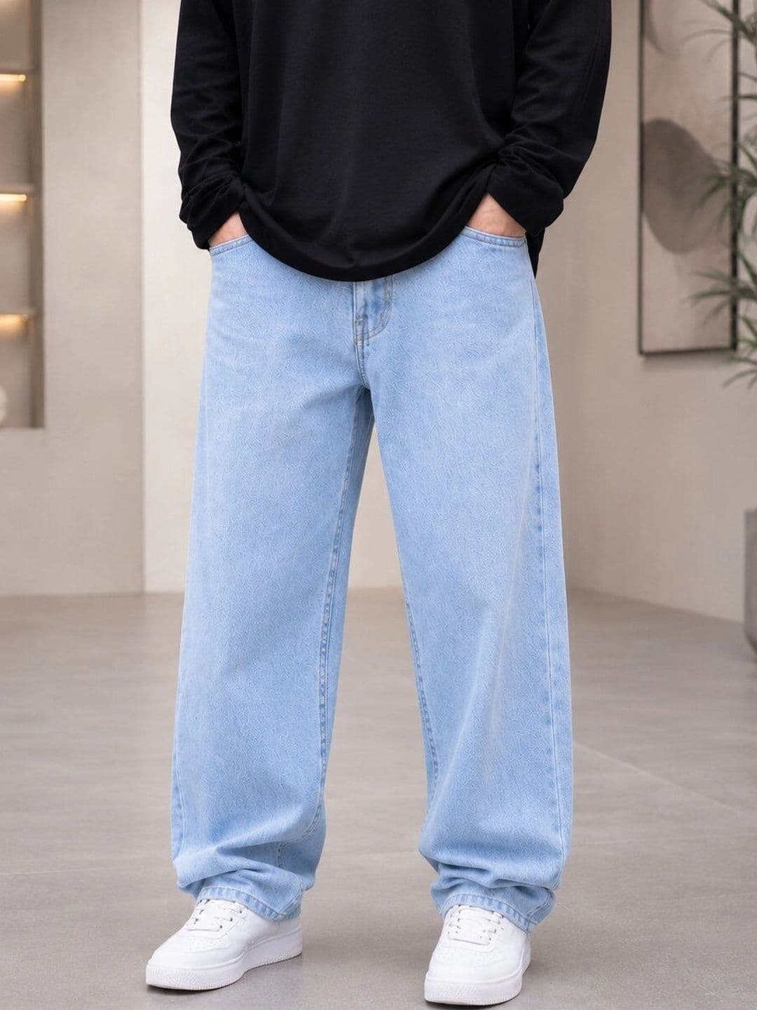 HIGH DENIM Men Straight Fit Mid-Rise Stretchable Jeans - view 1