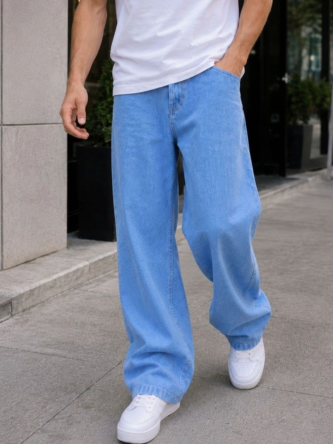 DENIM HAWK Men Classic Straight Fit Mid-Rise Stretchable Jeans thumbnail 5
