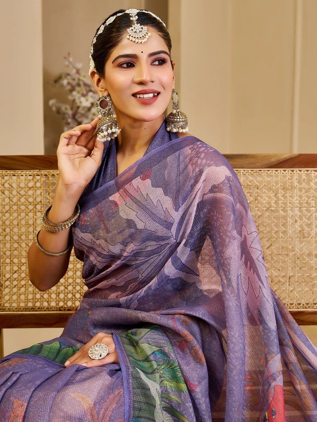 Mitera Tissue Designer Saree thumbnail 5