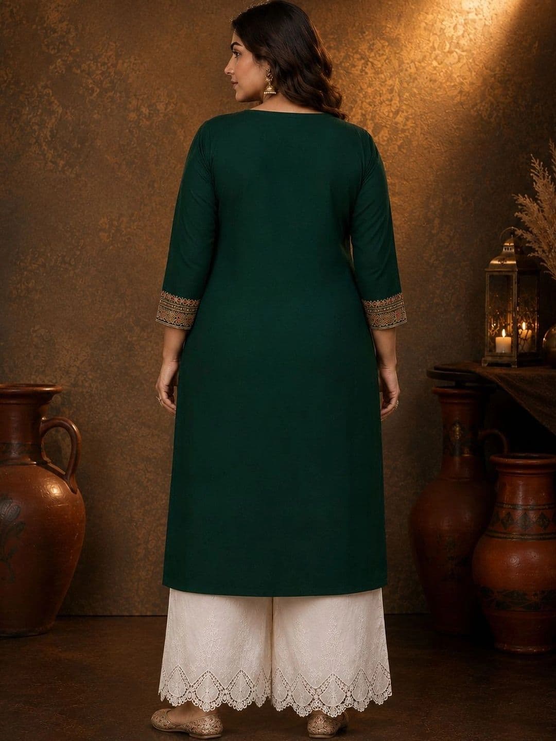 FULL BLOOM Women Embroidered Thread Work Kurta thumbnail 4