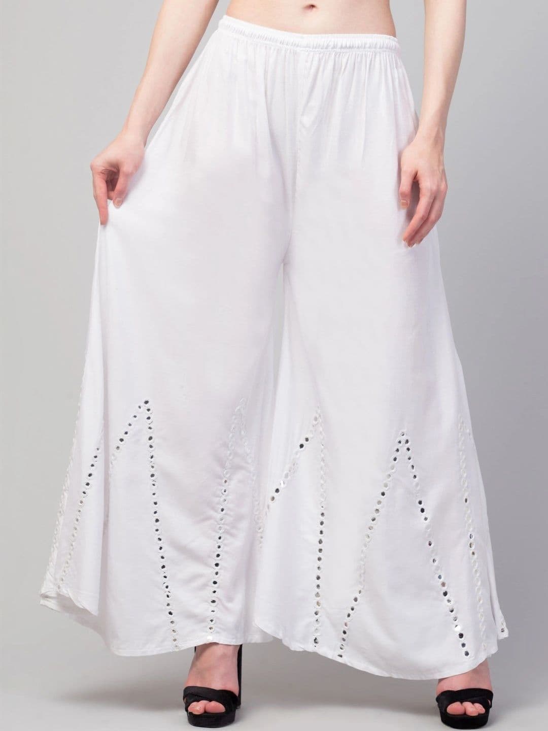 Meyara Women Embellished Knitted Ethnic Palazzos - view 1