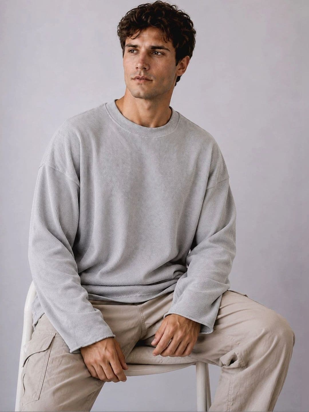 BRAHMOR Men Drop-Shoulder Sleeves Boxy T-shirt thumbnail 5