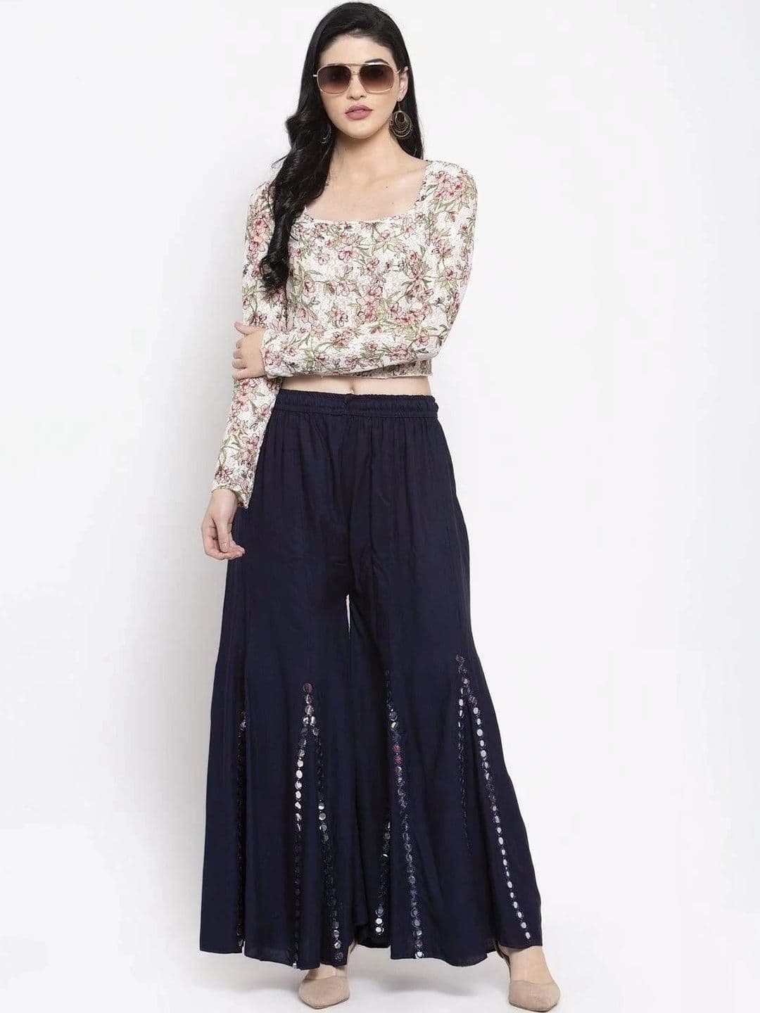 Meyara Women Embellished Knitted Ethnic Palazzos thumbnail 4