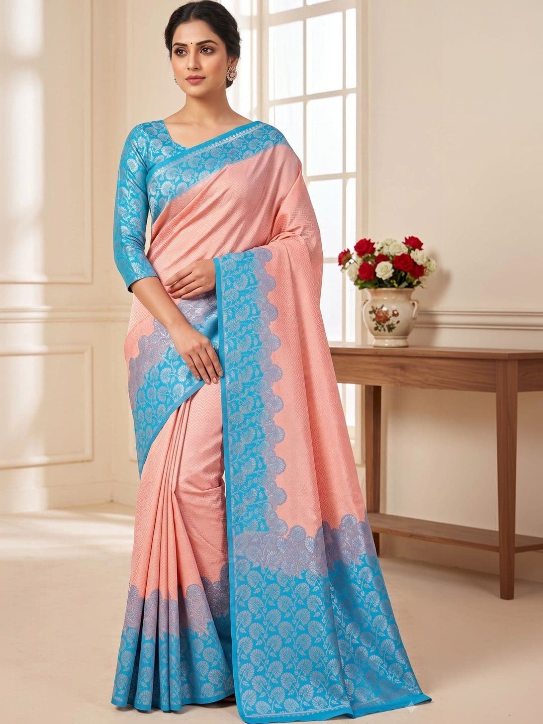 VastraVestit Zari Art Silk Kanjeevaram Saree thumbnail 2