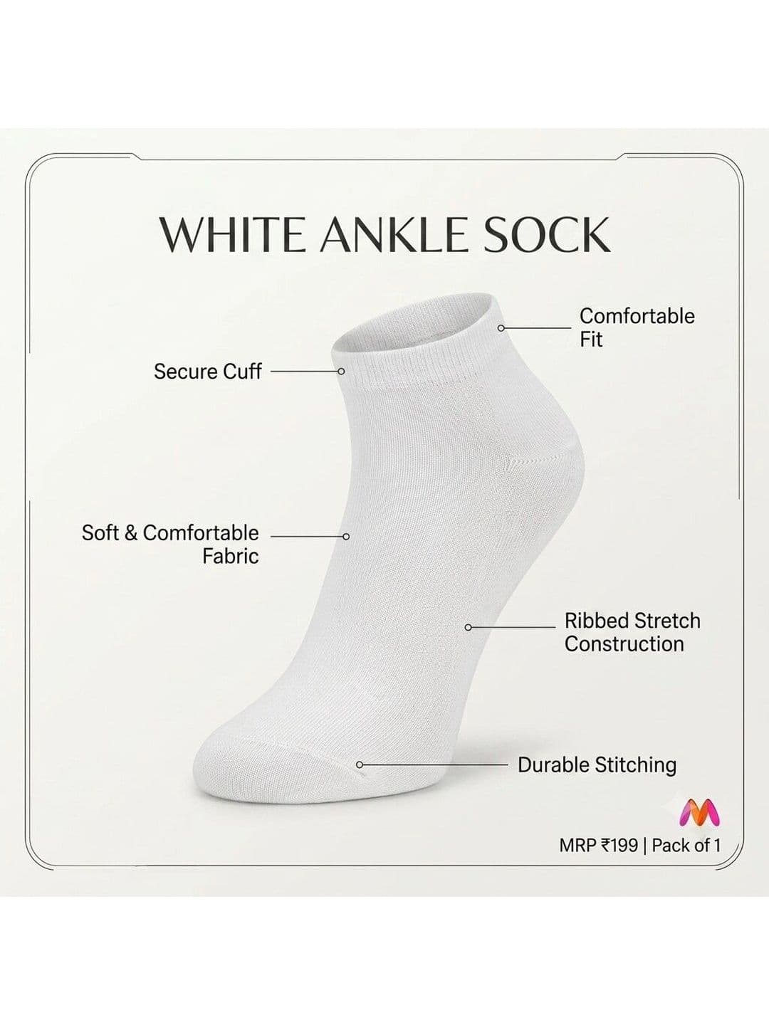 Moda Rapido Men Cotton Blend Ankle Length Socks thumbnail 4