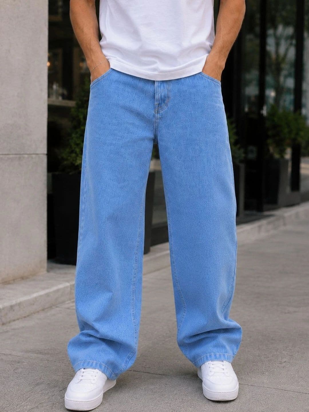 DENIM HAWK Men Classic Straight Fit Mid-Rise Stretchable Jeans thumbnail 3