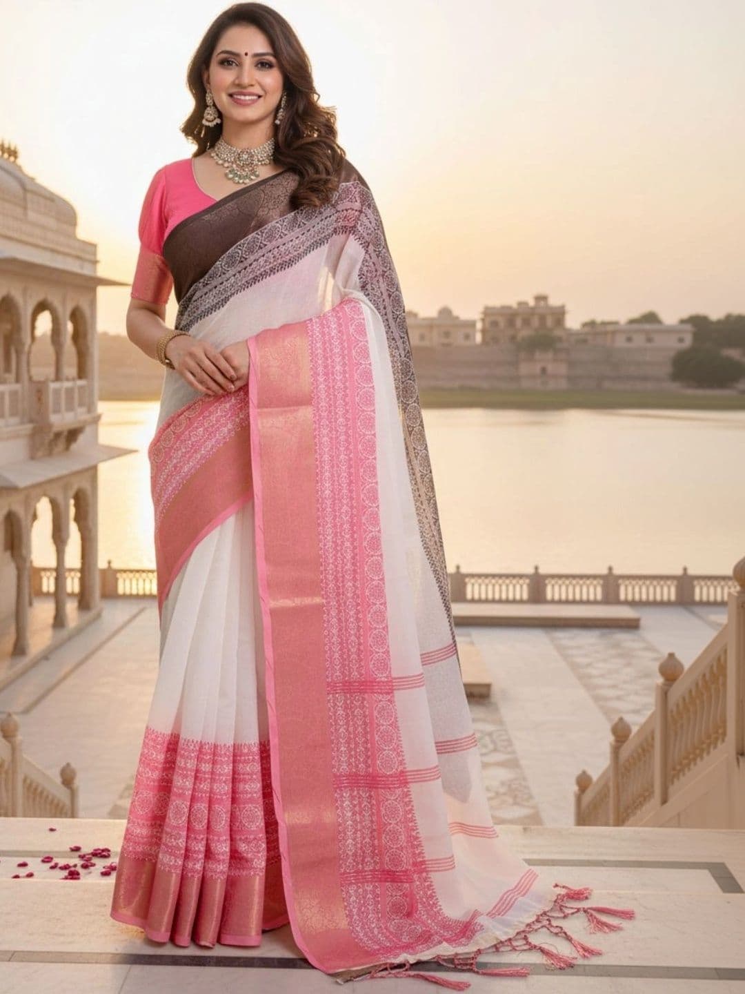 Mitera Silk Blend Designer Saree - view 1