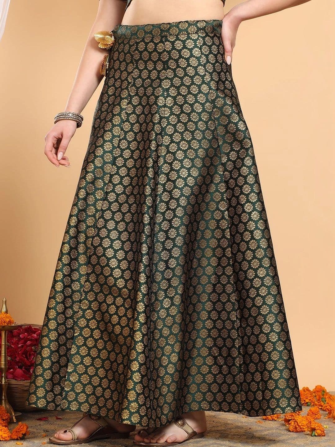 Frolic Rolic Women Floral Maxi Flared Skirt thumbnail 3