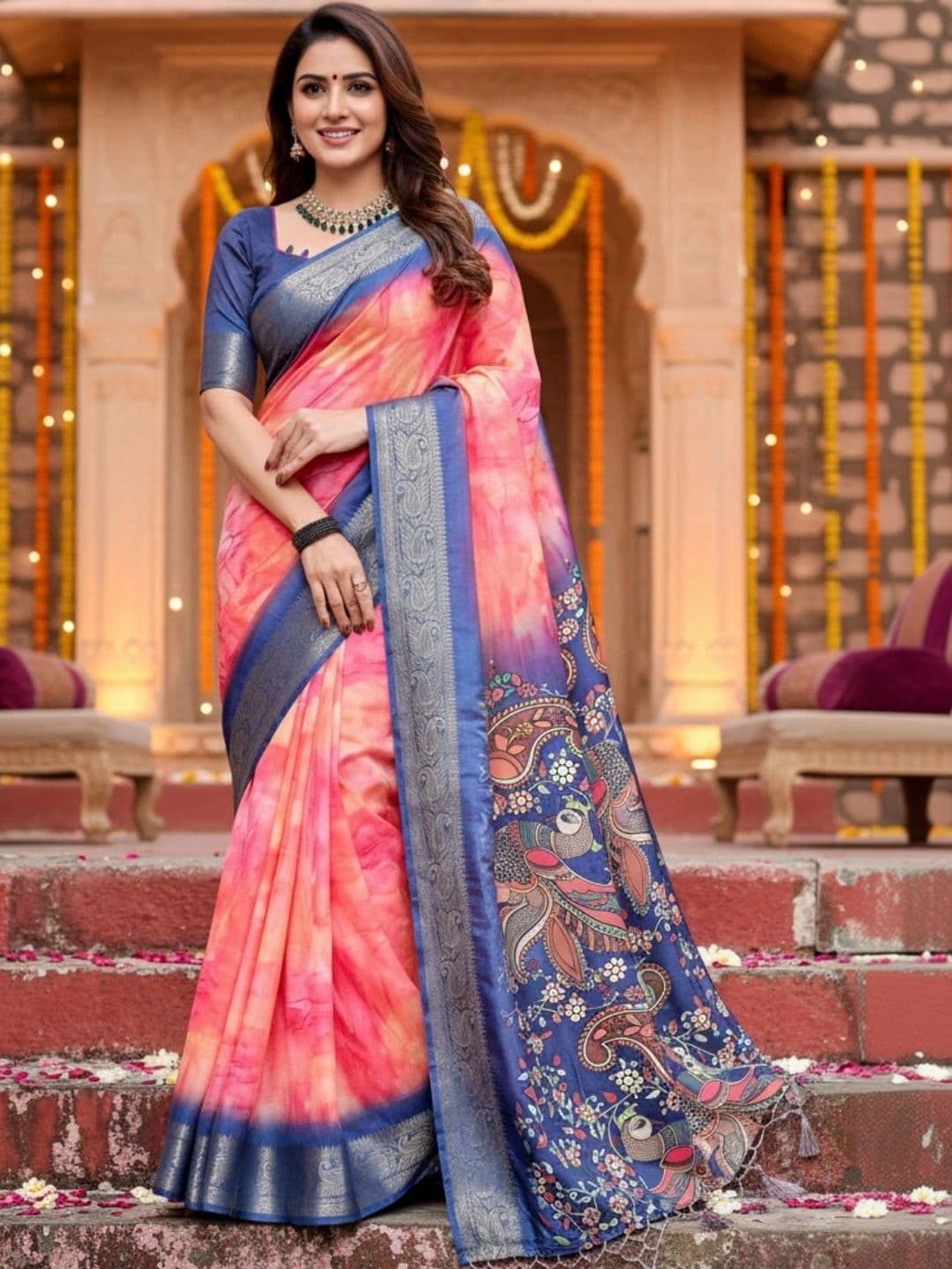Mitera Ombre Silk Blend Designer Saree - view 1