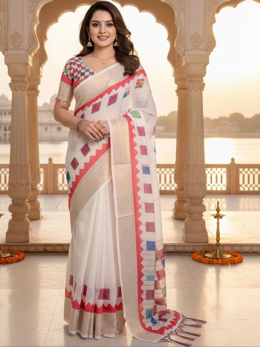 Mitera Silk Blend Designer Saree - view 1