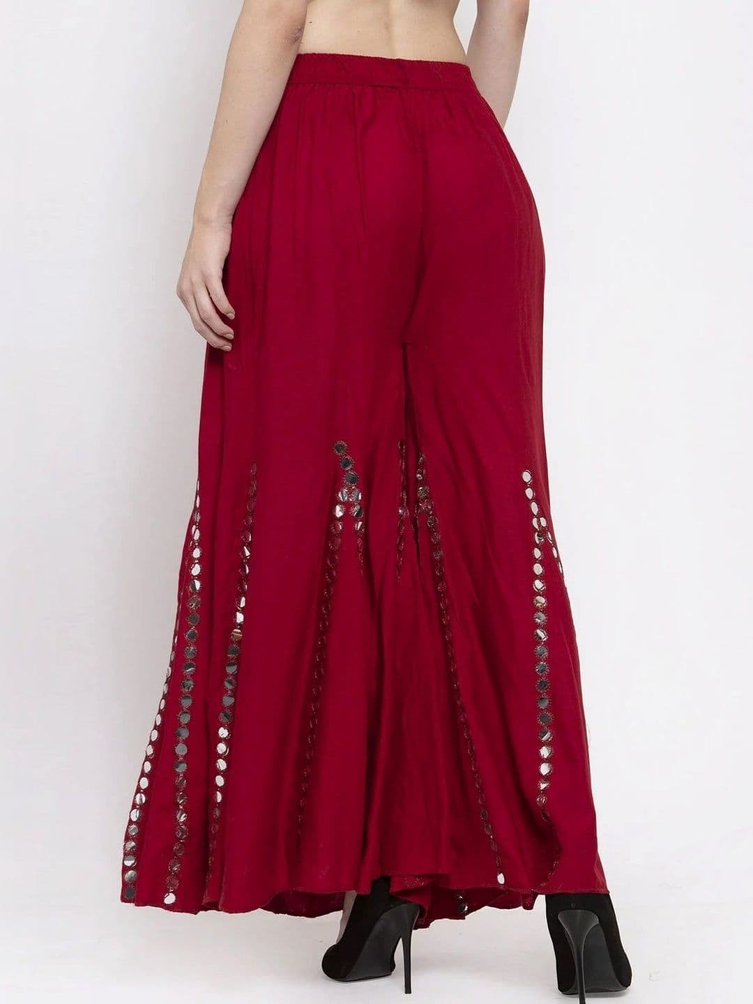 Meyara Women Embellished Knitted Ethnic Palazzos thumbnail 3