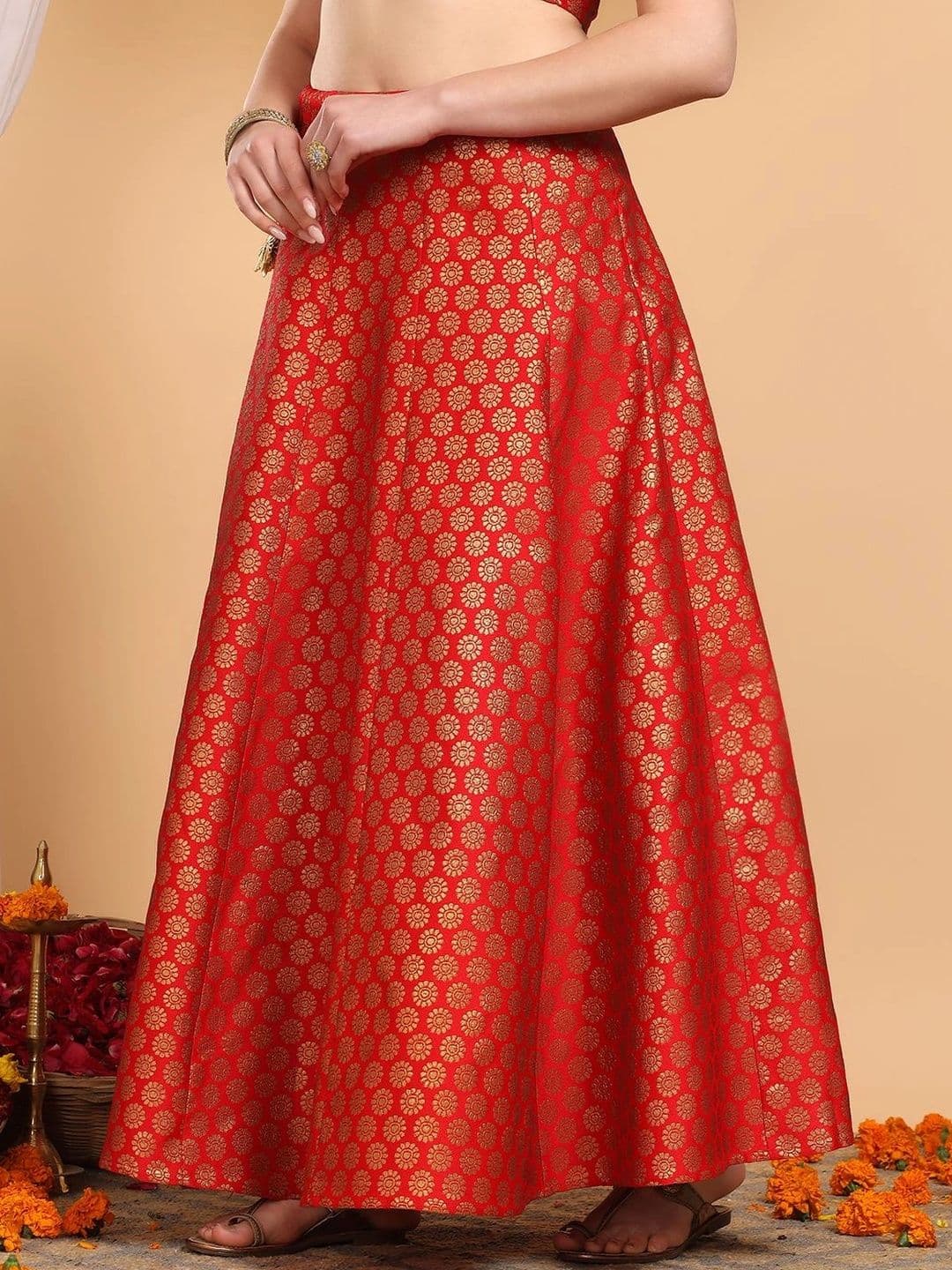 Frolic Rolic Women Floral Maxi Flared Skirt thumbnail 3